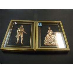 2 FRAMED COPPER SHADOW BOXES (ESTATE ITEM)