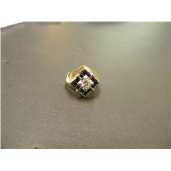 14K SAPPHIRE & DIAMOND RING