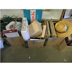 3 BXS MISC, LIGHTS, RECORDS, ETC (ESTATE ITEM)