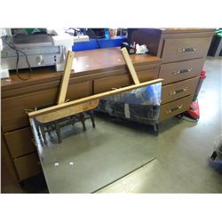 VINTAGE 6 DRAWER DRESSER & 4 DOOR HIGH BOY WITH MIRROR (ESTATE ITEM)