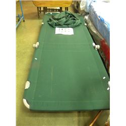 EXTRA LONG GREEN FOLDING COTE BED (ESTATE ITEM)