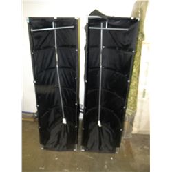 2 FOLDING PORTABLE CLOSET ORGANIZERS