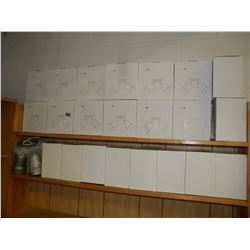 23 BOXES OF DUEL LAMP WALL LIGHT FIXTURES