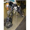 Image 1 : GOLF CADDY WITH RIGHT HANDED CLUBS & CART