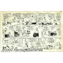 Billy DeBeck - Original Comic Strip Art for Barney Google and Snuffy Smith Sunday dated 4-21-40 (