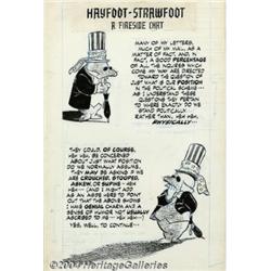 Walt Kelly - Original Art Complete Five Page Story for Jack Acid Society Black Book, "Hayfoot-Str