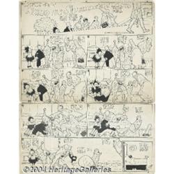 Winsor McCay - Original Comic Strip Art for Little Nemo in Slumberland dated 8-25-07 (The New Yor