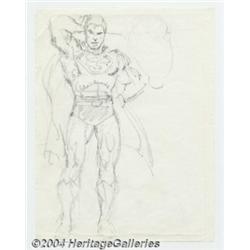 Neal Adams - Preliminary sketch for Superman vs. Muhammad Ali (DC, 1978).