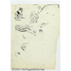 Neal Adams Original Preliminary Sketches for Superman vs. Muhammad Ali (DC, 1978).