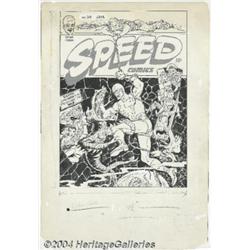 Al Avison - Original Cover Art for Speed Comics #30 (Harvey, 1944).