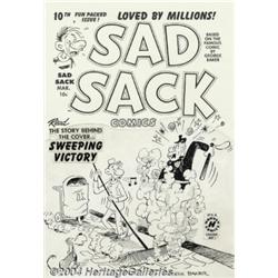 George Baker - Original Cover Art for Sad Sack #10 (Harvey, 1950).