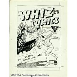 C. C. Beck and Pete Constanza - Original Cover Art for Whiz Comics #17 (Fawcett, 1941).