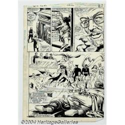 Howard Bender and Alfredo Alcala - Original Art for America vs. the Justice Society, pages 28 and