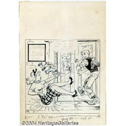 Dave Berg - Original Cover Art for Meet Merton #3 (Toby Press, 1954).