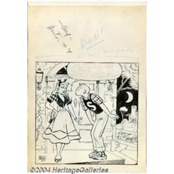 Dave Berg - Original Cover Art for Meet Merton #4 (Toby Press, 1954).