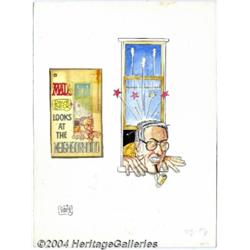 Dave Berg - Original Cover Art for Mad's Dave Berg Looks at the Neighborhood (Warner Books, 1984)