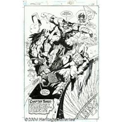 Simon Bisley - Original Art for Batman/Lobo, Chapter Two, pages 28-35 (DC, 2000).