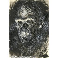 Steve Bissette - Original "Faces of Death" Portfolio Illustration (1982/87).