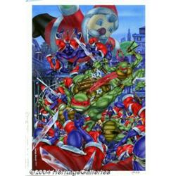 Guy Burwell - Original Illustration, "Claws of the Santa" (Mirage, 1992).