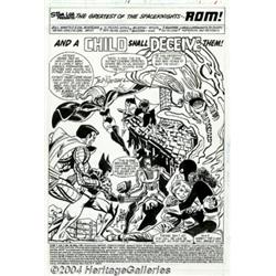 Sal Buscema and Al Milgrom - Original Art for Rom #18, page 1 (Marvel, 1981).