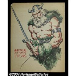 Ernie Chan - Original Art Pin Up of a Northern Barbarian (No Publisher, 1976).