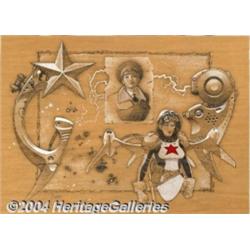 Travis Charest - Original Illustration, "Red Star" (undated).