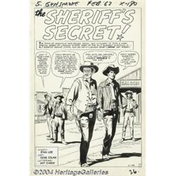 Gene Colan - Original Art for Gunsmoke #76, Complete 5-page Story "The Sheriff's Secret!" (Marvel