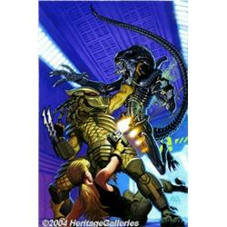 Den Beauvais - Original Cover Art for Aliens vs. Predator: Booty (Dark Horse, 1995).