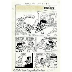 Sid Couchy - Original Art Story for Little Dot #2, Complete 5-page Story, "Dog's Life" (Harvey, 1