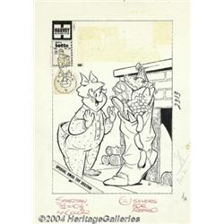 Sid Couchy - Original Cover Art for Little Lotta #20 (Harvey, 1959).