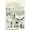 Image 1 : Johnny Craig - Original Art for Crime Patrol #15, Complete 8-Page Story, "Murder Writes a Policy"