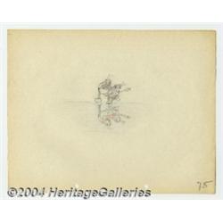 Walt Disney Studios Original Animation Art Sketch, "Bugs in Love" (undated).