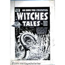 Lee Elias - Original Cover Art for Witches Tales #17 (Harvey, 1952).
