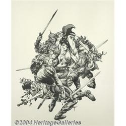 Stephen Fabian - Original Pin Up Art (Unpublished, 1975).