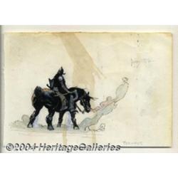 Frank Frazetta - Original Sketch, "Death Dealer" (Undated).