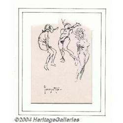 Frank Frazetta - Original Sketches of Female Nudes (undated).