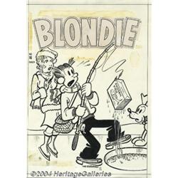 Paul Fung Jr. (Attributed) - Original Cover Art for Blondie #16 (Harvey, 1950).
