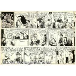 Frank Godwin - Original Comic Strip Art for Rusty Riley Sunday, dated 5-31-53 (King Features Synd