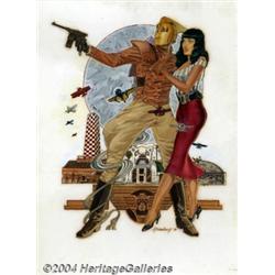 Gale Heimbach - Original Cover Art for Cinefantastique - Rocketeer (1991).