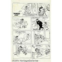 Vic Herman - Original Art for Little Max #4, Complete 2-page Story "Sunday Coat" (Harvey, 1950s).