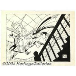 Bob Kane and Greg Theakston - Original Trading Card Art - Batman (DC, 1997).