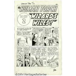 Jack Kirby and Dick Ayers, Original Art Panel Page from Strange Tales #102 (Marvel, 1962).