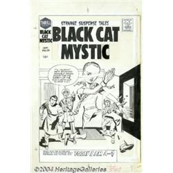 Jack Kirby - Original Cover Art for Black Cat Mystic #59 (Harvey, 1956).