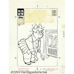 Warren Kremer - Original Cover Art for Little Lotta #12 (Harvey, 1958).