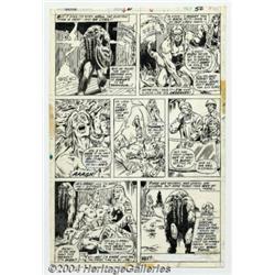 Val Mayerick and Sal Trapani - Original Art for Man-Thing #2, page 32 (Marvel, 1974).