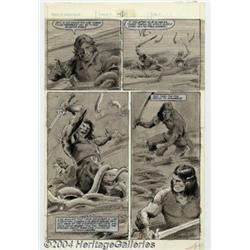 Val Mayerick - Original Art for Savage Sword of Conan #84, pages 20 and 23 (Marvel, 1983).