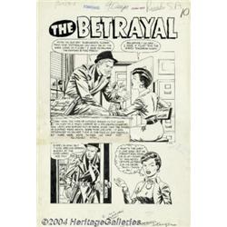 Ralph Mayo - Original Art for Date With Danger, Complete 7-Page Story, "The Betrayal" (Standard,