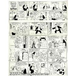 George McManus - Original Comic Strip Art for Bringing Up Father Sunday, 12-8-29 (King Features S