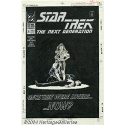 Jerome Moore - Original Cover Art for Star Trek: The Next Generation #6 (DC, 1990).