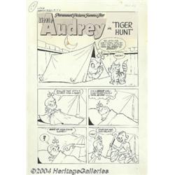Steve Mufatti - Original Art for Little Audrey #26, Complete 6-Page Story, "Tiger Hunt" (Harvey,
